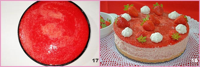 Torta fredda alle fragole
