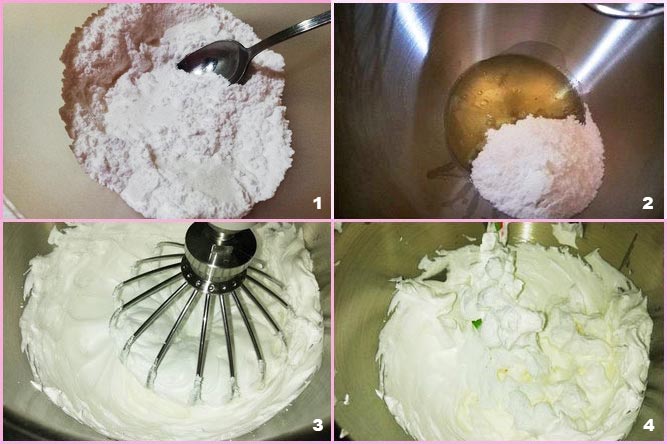 Cestini di meringhe con panna e frutti di bosco