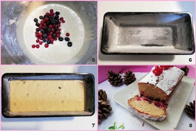 Plumcake allo yogurt e frutti di bosco